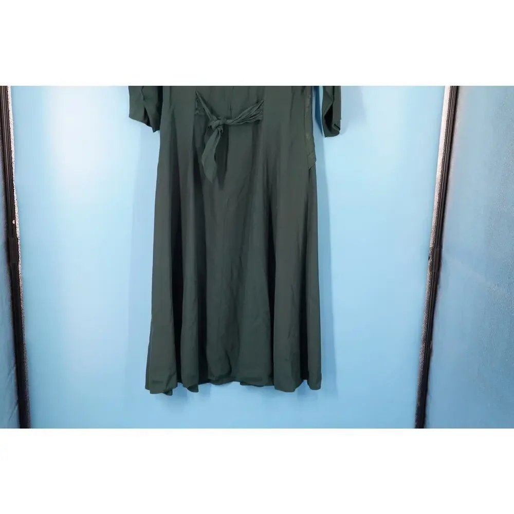 Vintage Piccalino Green Flowy Dress Size 8P